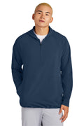 Sport-Tek Men's Repeat 1/2-Zip Long Sleeve Hooded Jacket JST488 Mens Apparel Jackets & Vests