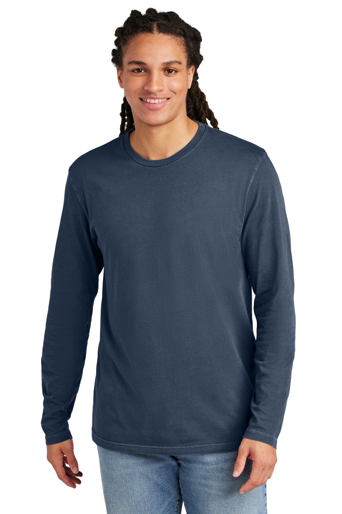 District Wash Long Sleeve Tee DT2103 Mens Apparel Shirts & Tops