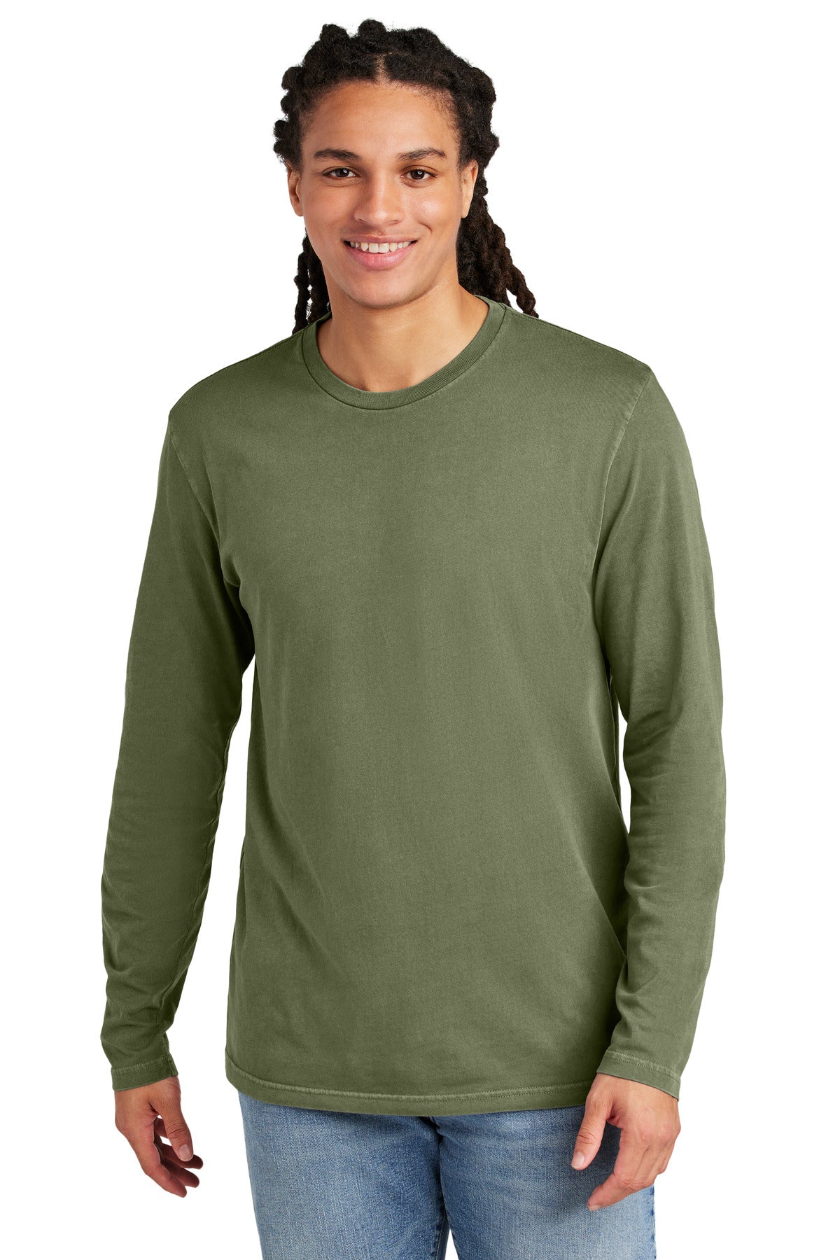 District Wash Long Sleeve Tee DT2103 Mens Apparel Shirts & Tops