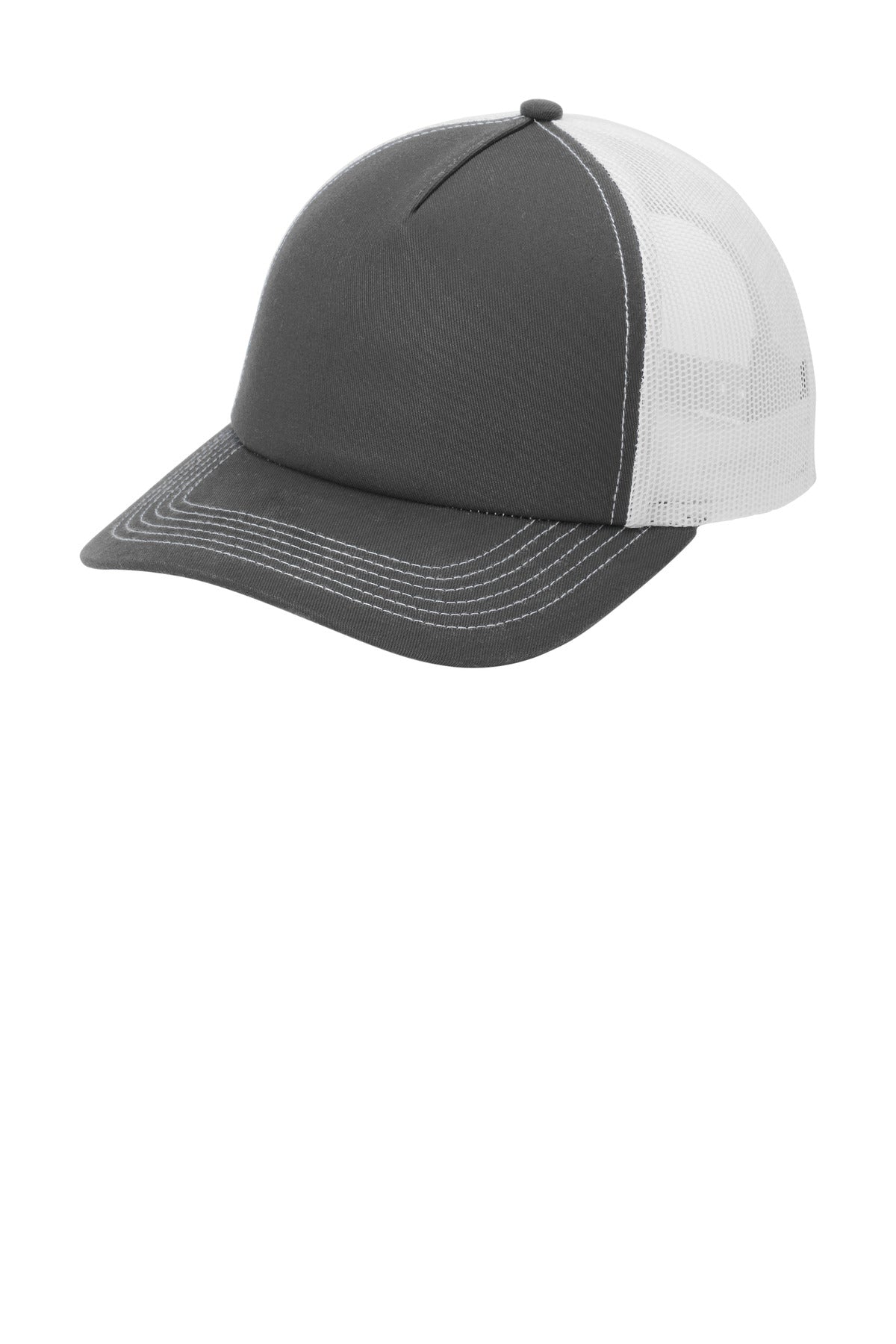 Port Authority Low-Profile Snapback 5-Panel Trucker Cap C115LP Unisex Apparel Hat & Caps