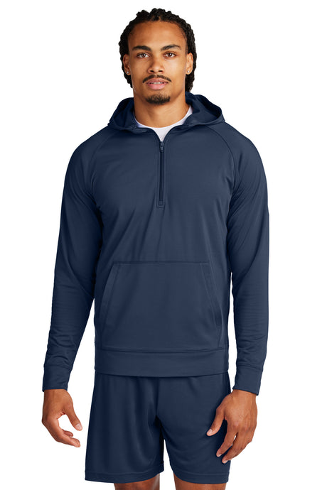 Sport-Tek Sport-Wick Stretch 1/2-Zip Hoodie ST856 Mens Apparel Shirts & Tops