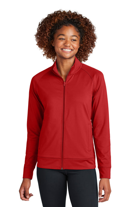 Sport-Tek Women's Sport-Wick Stretch Full-Zip Cadet Jacket LST857 Womens Apparel Shirts & Tops