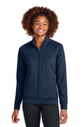 Sport-Tek Women's Sport-Wick Stretch Full-Zip Cadet Jacket LST857 Womens Apparel Shirts & Tops