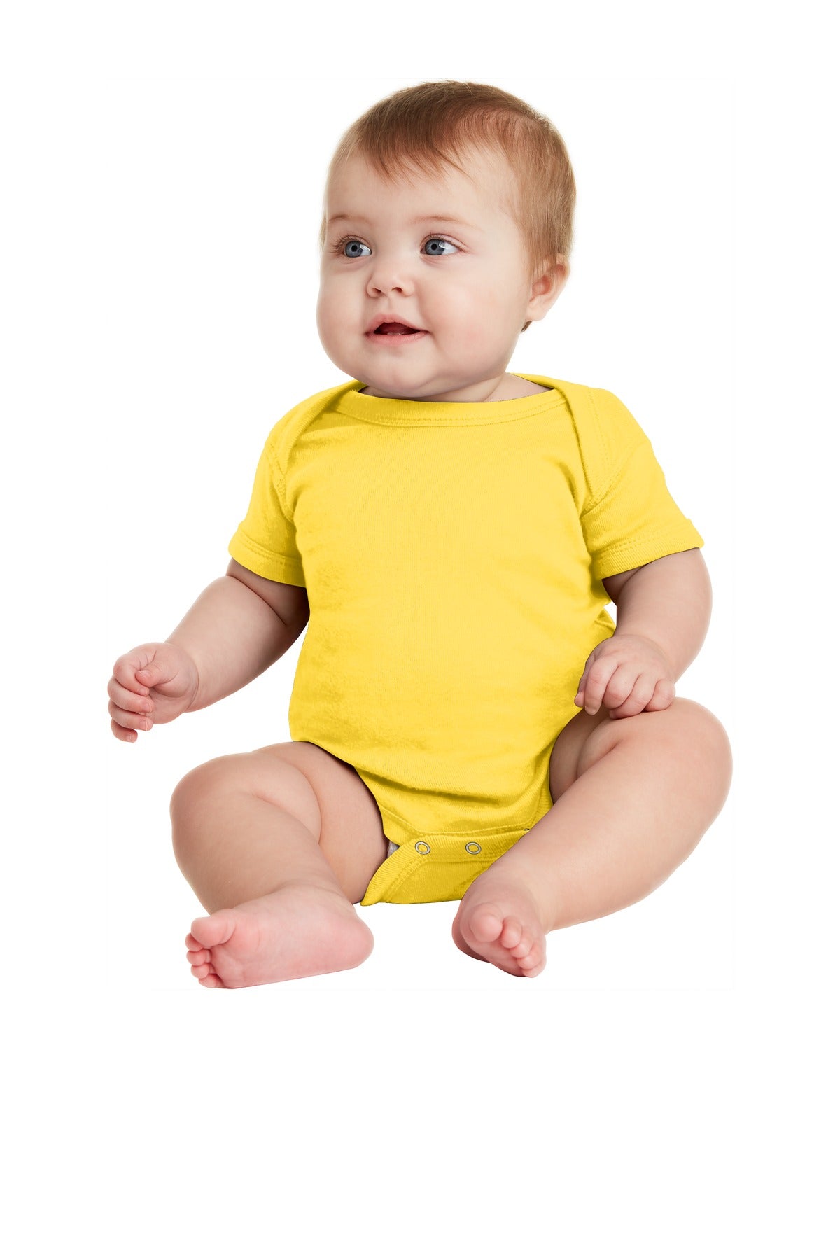 Rabbit Skins Infant Short Sleeve Baby Rib Bodysuit Youth Apparel Infant & Toddler