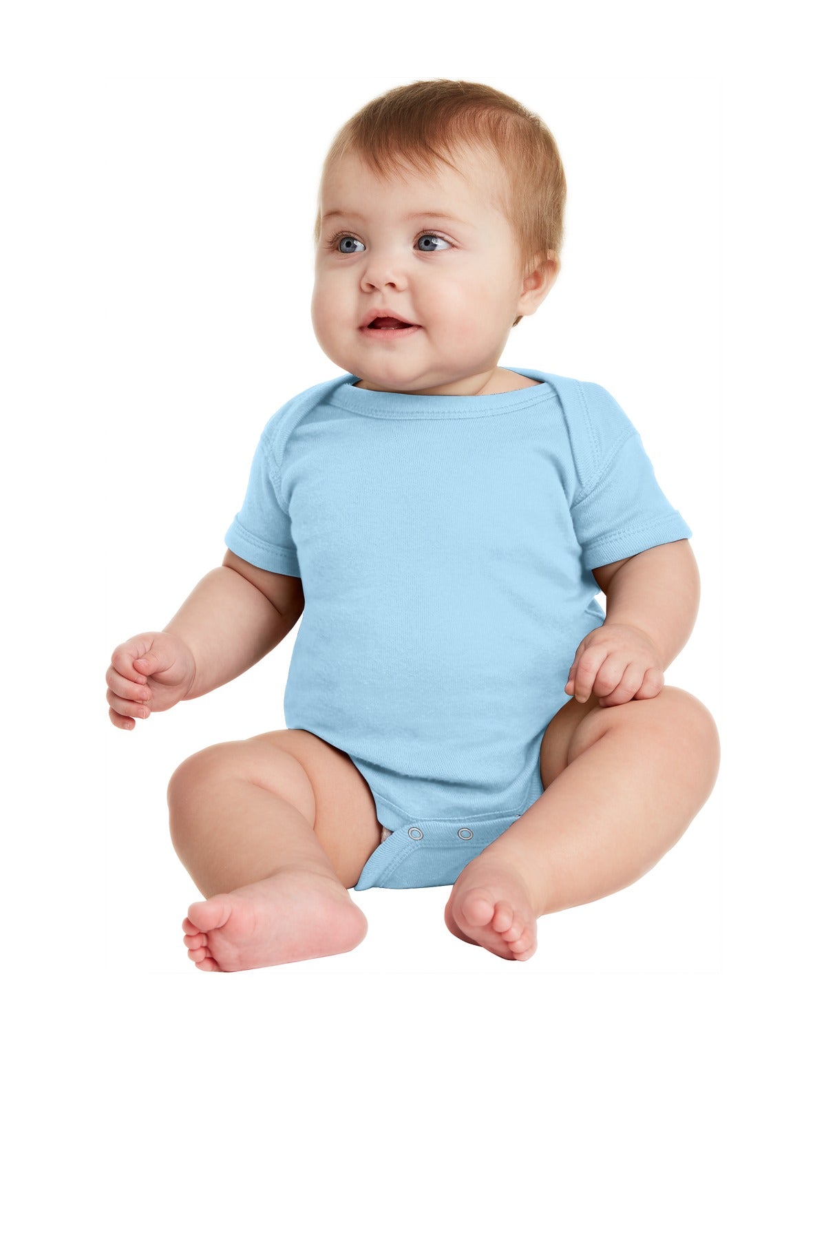 Rabbit Skins Infant Short Sleeve Baby Rib Bodysuit Youth Apparel Infant & Toddler