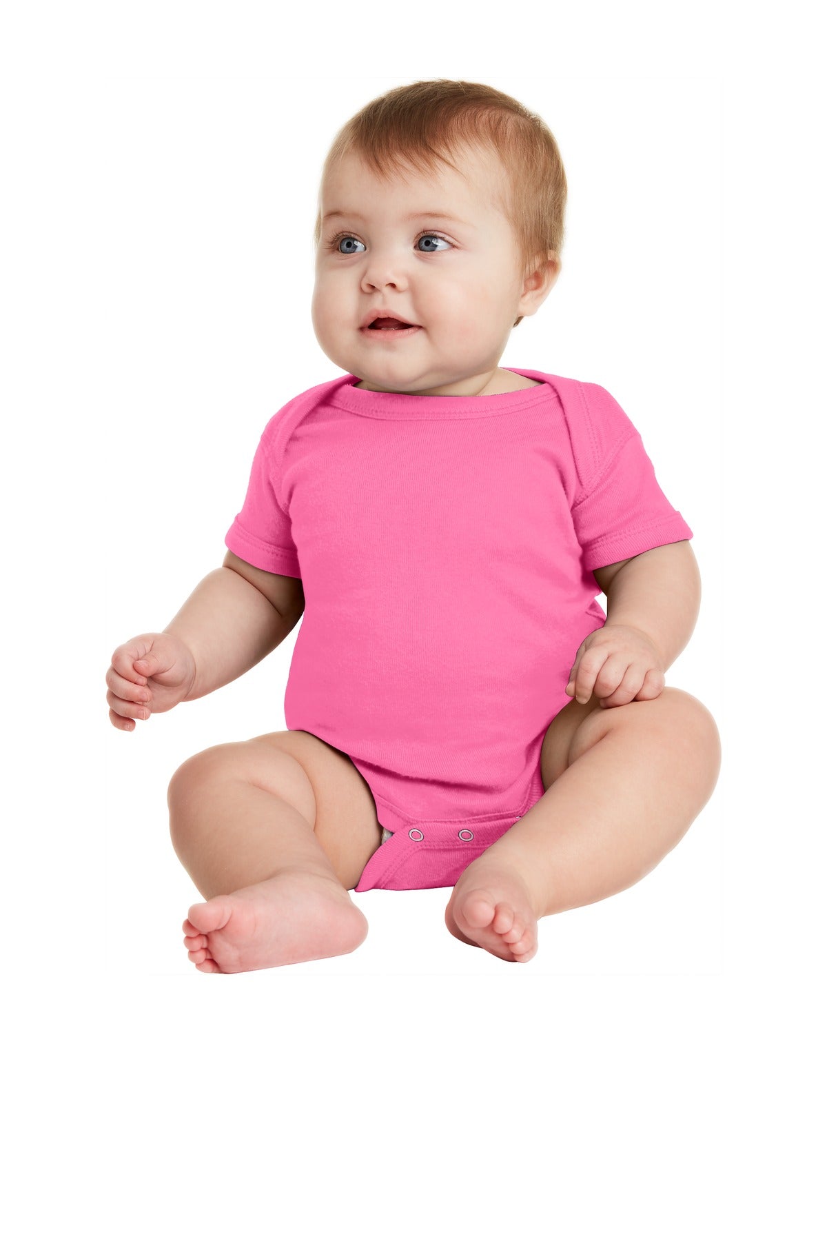 Rabbit Skins Infant Short Sleeve Baby Rib Bodysuit Youth Apparel Infant & Toddler
