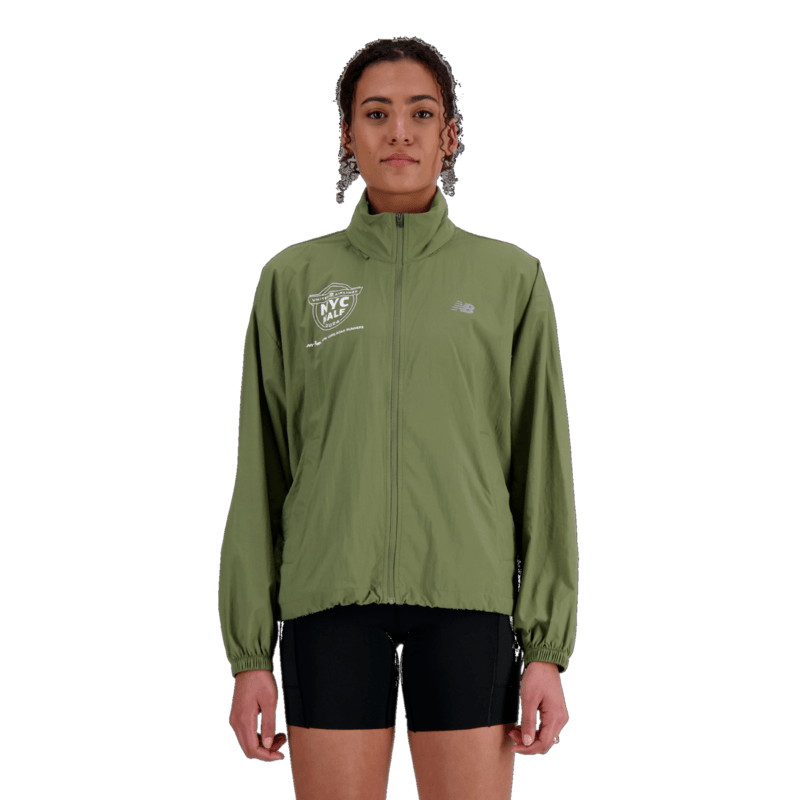New Balance Women's United Airlines NYC Half Athletics Packable Jacket Womens Apparel Jackets & Vests