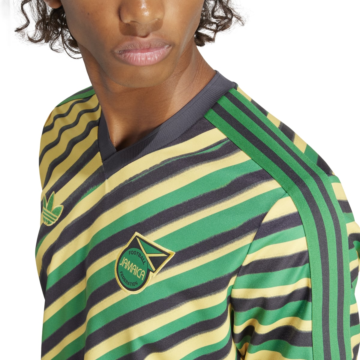 adidas Men's JFF Jamaica Trefoil Soccer Jersey Soccer Uniforms & Apparel All