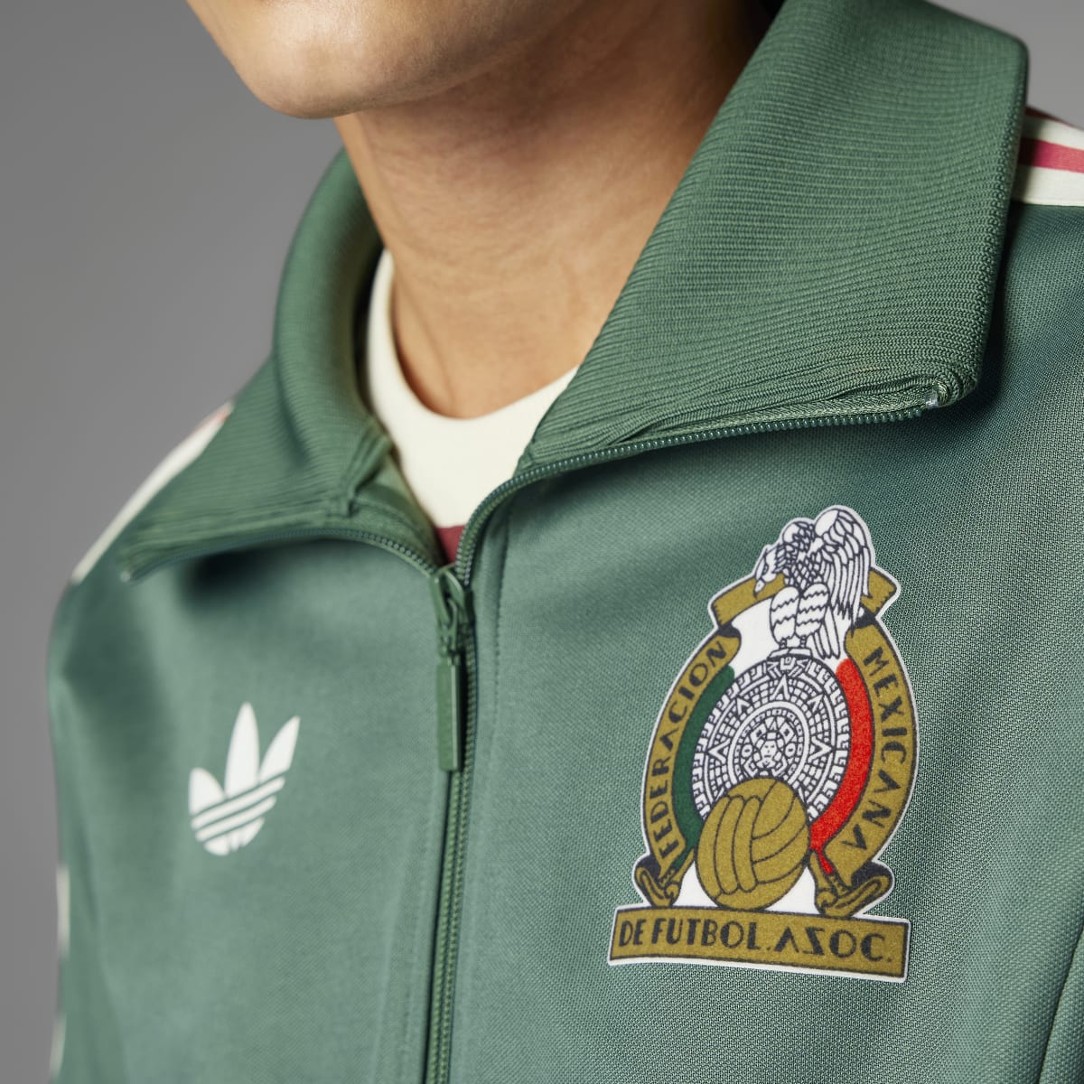 adidas Men's FMF Mexico Beckenbauer Soccer Track Top Soccer Uniforms & Apparel All
