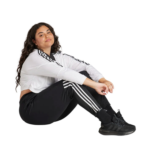 adidas Women's Sereno 3-Stripes Slim Tapered Tracksuit Pants Plus Size Womens Apparel Pants & Sweatpants