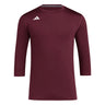 adidas Men's Adizero Baseball Dugout 3/4 Base Layer Baseball Jerseys Adult
