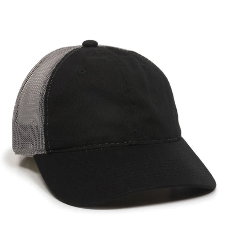 Outdoor Cap FWT-130 Garment Washed Unstructured Trucker Hat Unisex Accessories Hats & Caps
