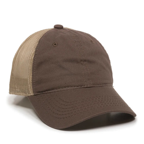Outdoor Cap FWT-130 Garment Washed Unstructured Trucker Hat Unisex Accessories Hats & Caps