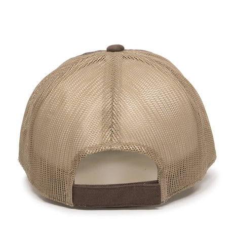 Outdoor Cap FWT-130 Garment Washed Unstructured Trucker Hat Unisex Accessories Hats & Caps