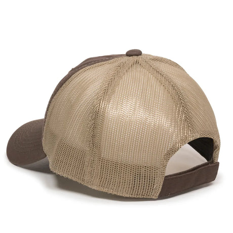 Outdoor Cap FWT-130 Garment Washed Unstructured Trucker Hat Unisex Accessories Hats & Caps