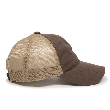 Outdoor Cap FWT-130 Garment Washed Unstructured Trucker Hat Unisex Accessories Hats & Caps
