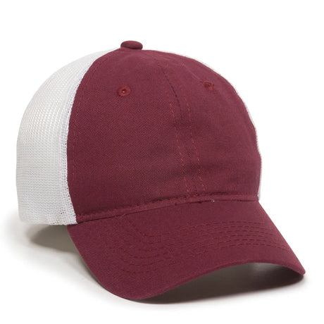 Outdoor Cap FWT-130 Garment Washed Unstructured Trucker Hat Unisex Accessories Hats & Caps