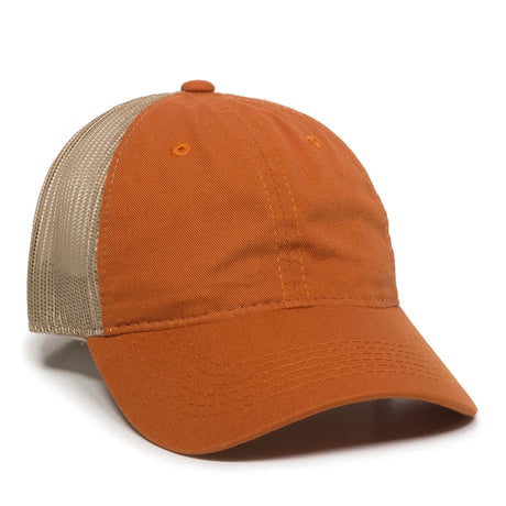 Outdoor Cap FWT-130 Garment Washed Unstructured Trucker Hat Unisex Accessories Hats & Caps
