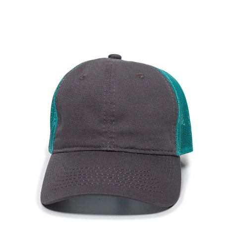 Outdoor Cap FWT-130 Garment Washed Unstructured Trucker Hat Unisex Accessories Hats & Caps