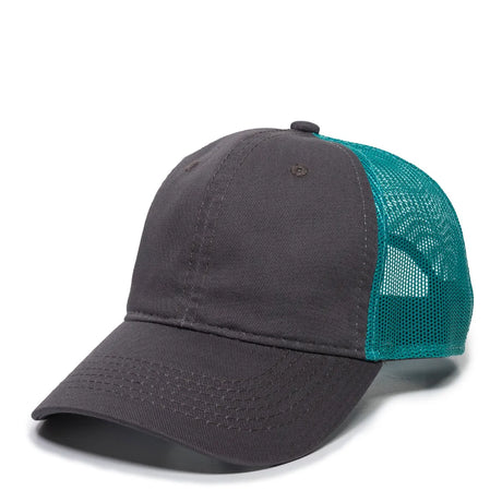 Outdoor Cap FWT-130 Garment Washed Unstructured Trucker Hat Unisex Accessories Hats & Caps