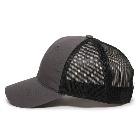 Outdoor Cap FWT-130 Garment Washed Unstructured Trucker Hat Unisex Accessories Hats & Caps
