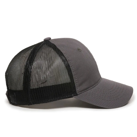 Outdoor Cap FWT-130 Garment Washed Unstructured Trucker Hat Unisex Accessories Hats & Caps