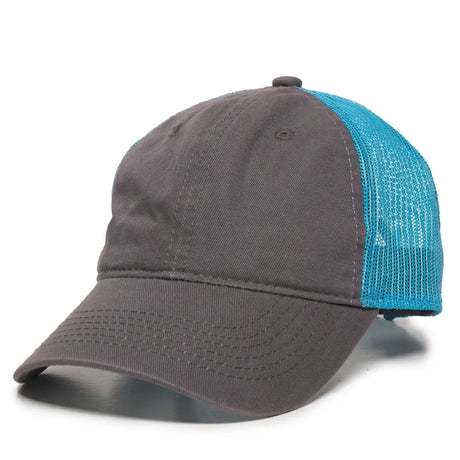 Outdoor Cap FWT-130 Garment Washed Unstructured Trucker Hat Unisex Accessories Hats & Caps