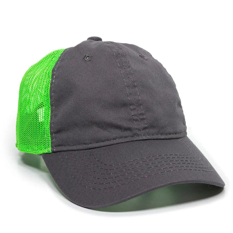Outdoor Cap FWT-130 Garment Washed Unstructured Trucker Hat Unisex Accessories Hats & Caps