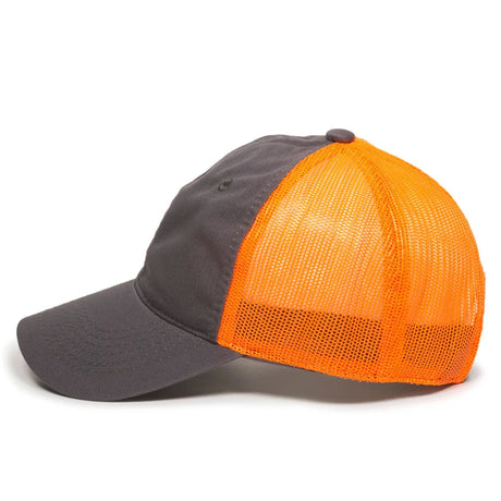 Outdoor Cap FWT-130 Garment Washed Unstructured Trucker Hat Unisex Accessories Hats & Caps