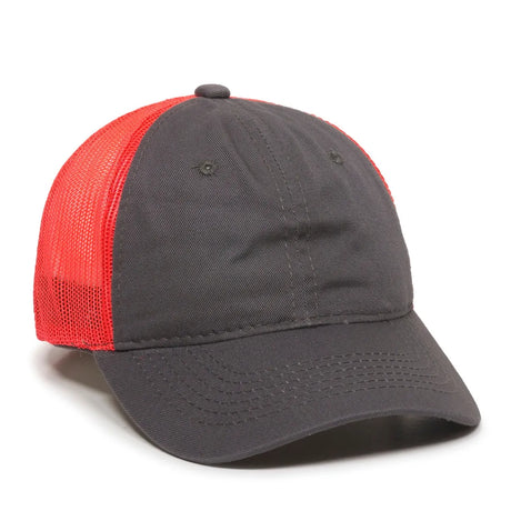Outdoor Cap FWT-130 Garment Washed Unstructured Trucker Hat Unisex Accessories Hats & Caps