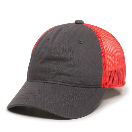 Outdoor Cap FWT-130 Garment Washed Unstructured Trucker Hat Unisex Accessories Hats & Caps