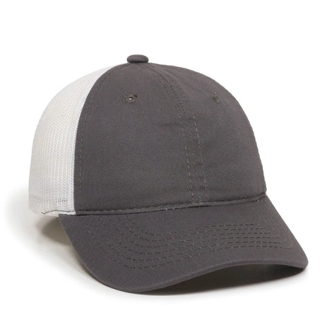 Outdoor Cap FWT-130 Garment Washed Unstructured Trucker Hat Unisex Accessories Hats & Caps
