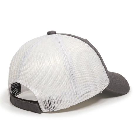 Outdoor Cap FWT-130 Garment Washed Unstructured Trucker Hat Unisex Accessories Hats & Caps