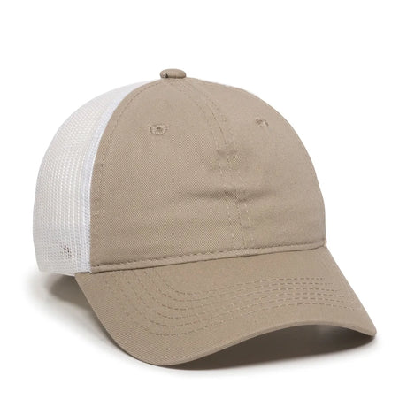 Outdoor Cap FWT-130 Garment Washed Unstructured Trucker Hat Unisex Accessories Hats & Caps