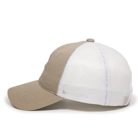 Outdoor Cap FWT-130 Garment Washed Unstructured Trucker Hat Unisex Accessories Hats & Caps