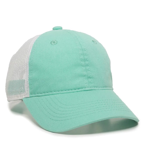 Outdoor Cap FWT-130 Garment Washed Unstructured Trucker Hat Unisex Accessories Hats & Caps