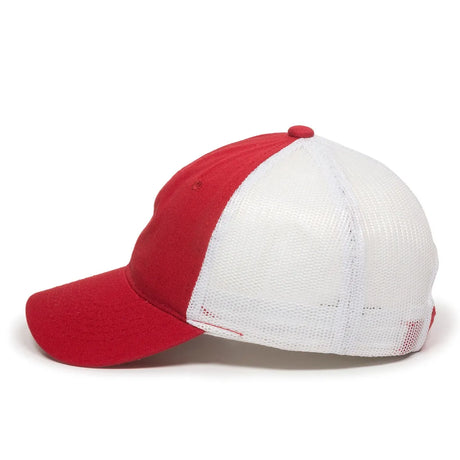 Outdoor Cap FWT-130 Garment Washed Unstructured Trucker Hat Unisex Accessories Hats & Caps