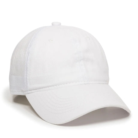 Outdoor Cap FWT-130 Garment Washed Unstructured Trucker Hat Unisex Accessories Hats & Caps