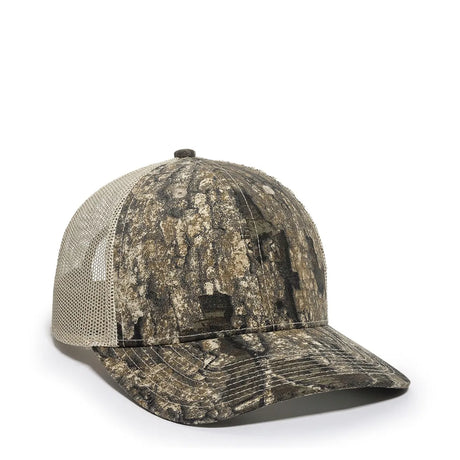 Outdoor Cap OC771CAMO Contrast Construction Canvas Camo Structured Trucker Hat Unisex Accessories Hats & Caps
