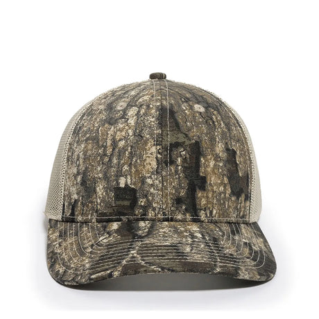 Outdoor Cap OC771CAMO Contrast Construction Canvas Camo Structured Trucker Hat Unisex Accessories Hats & Caps
