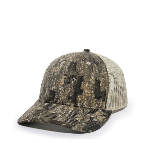Outdoor Cap OC771CAMO Contrast Construction Canvas Camo Structured Trucker Hat Unisex Accessories Hats & Caps