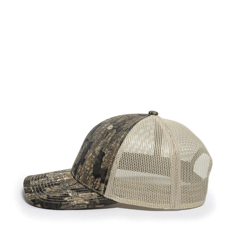 Outdoor Cap OC771CAMO Contrast Construction Canvas Camo Structured Trucker Hat Unisex Accessories Hats & Caps