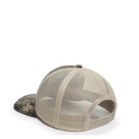 Outdoor Cap OC771CAMO Contrast Construction Canvas Camo Structured Trucker Hat Unisex Accessories Hats & Caps