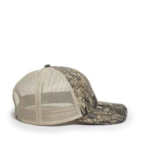 Outdoor Cap OC771CAMO Contrast Construction Canvas Camo Structured Trucker Hat Unisex Accessories Hats & Caps