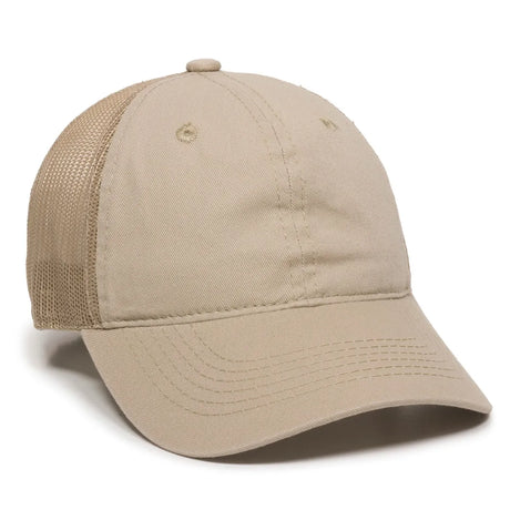 Outdoor Cap FWT-130 Garment Washed Unstructured Trucker Hat Unisex Accessories Hats & Caps