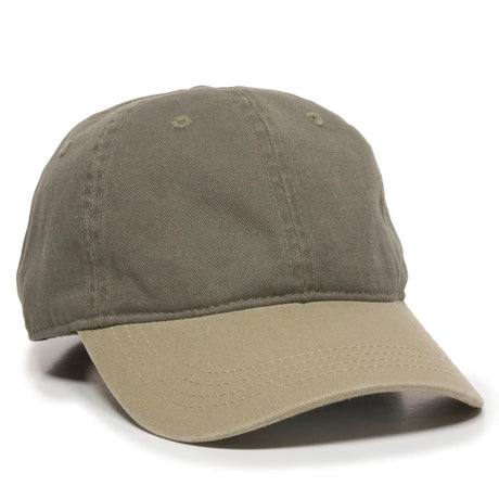 Outdoor Cap GWT-111 Garment Washed Dad-Cap Unstructured Solid Back Hat Unisex Accessories Hats & Caps