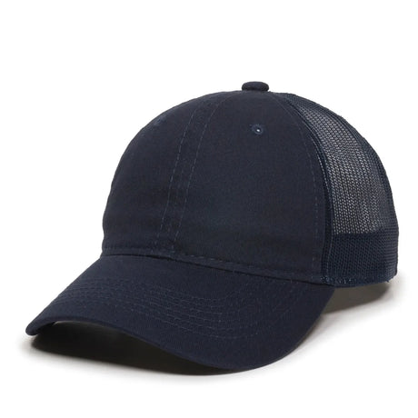 Outdoor Cap FWT-130 Garment Washed Unstructured Trucker Hat Unisex Accessories Hats & Caps