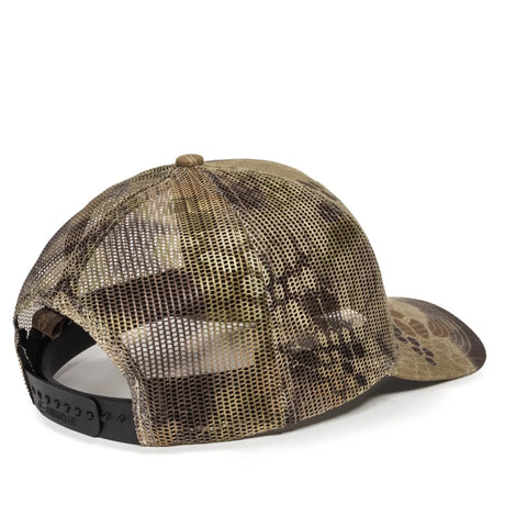 Outdoor Cap OC771CAMO Contrast Construction Canvas Camo Structured Trucker Hat Unisex Accessories Hats & Caps
