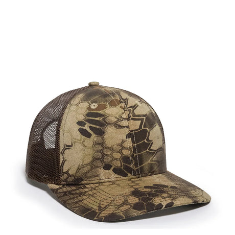 Outdoor Cap OC771CAMO Contrast Construction Canvas Camo Structured Trucker Hat Unisex Accessories Hats & Caps