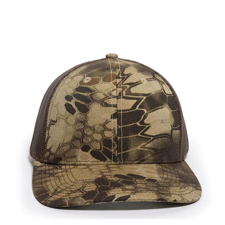 Outdoor Cap OC771CAMO Contrast Construction Canvas Camo Structured Trucker Hat Unisex Accessories Hats & Caps